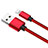 Charger USB Data Cable Charging Cord L11 for Apple iPad 10.2 (2020) Red