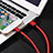 Charger USB Data Cable Charging Cord L11 for Apple iPad 4 Red