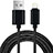 Charger USB Data Cable Charging Cord L13 for Apple iPad Air 4 10.9 (2020) Black