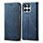 Cloth Case Stands Flip Cover B01S for Huawei Honor X8b Blue