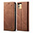 Cloth Case Stands Flip Cover B01S for Vivo V23 5G Brown