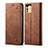 Cloth Case Stands Flip Cover B01S for Vivo V23 Pro 5G Brown