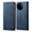 Cloth Case Stands Flip Cover B01S for Vivo X90 5G Blue