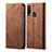 Cloth Case Stands Flip Cover B01S for Vivo Y11 Brown