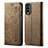 Cloth Case Stands Flip Cover B01S for Vivo Y11s Khaki