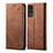 Cloth Case Stands Flip Cover B01S for Vivo Y31 (2021) Brown