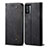 Cloth Case Stands Flip Cover B01S for Vivo Y74s 5G Black