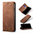 Cloth Case Stands Flip Cover B01S for Xiaomi Mi 10S 5G Brown