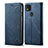 Cloth Case Stands Flip Cover B01S for Xiaomi POCO C3 Blue