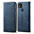 Cloth Case Stands Flip Cover B01S for Xiaomi POCO C31 Blue
