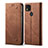 Cloth Case Stands Flip Cover B01S for Xiaomi Redmi 9 Activ Brown