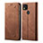 Cloth Case Stands Flip Cover B01S for Xiaomi Redmi 9C Brown