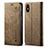 Cloth Case Stands Flip Cover B01S for Xiaomi Redmi 9i Khaki