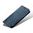 Cloth Case Stands Flip Cover B03S for Samsung Galaxy S23 Ultra 5G Blue