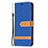 Cloth Case Stands Flip Cover for Apple iPhone 13 Mini Blue