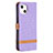 Cloth Case Stands Flip Cover for Apple iPhone 13 Mini Purple