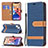 Cloth Case Stands Flip Cover for Apple iPhone 13 Navy Blue