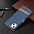 Cloth Case Stands Flip Cover for Apple iPhone 13 Navy Blue