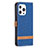 Cloth Case Stands Flip Cover for Apple iPhone 13 Pro Blue