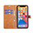 Cloth Case Stands Flip Cover for Apple iPhone 13 Pro Brown