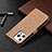 Cloth Case Stands Flip Cover for Apple iPhone 13 Pro Brown