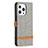 Cloth Case Stands Flip Cover for Apple iPhone 13 Pro Gray