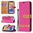 Cloth Case Stands Flip Cover for Apple iPhone 13 Pro Hot Pink