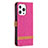 Cloth Case Stands Flip Cover for Apple iPhone 13 Pro Hot Pink