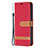 Cloth Case Stands Flip Cover for Apple iPhone 13 Pro Max Red