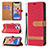 Cloth Case Stands Flip Cover for Apple iPhone 13 Pro Max Red