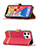 Cloth Case Stands Flip Cover for Apple iPhone 13 Pro Max Red