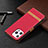 Cloth Case Stands Flip Cover for Apple iPhone 13 Pro Max Red