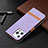 Cloth Case Stands Flip Cover for Apple iPhone 13 Pro Purple