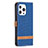 Cloth Case Stands Flip Cover for Apple iPhone 14 Pro Blue