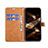 Cloth Case Stands Flip Cover for Apple iPhone 14 Pro Brown