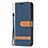 Cloth Case Stands Flip Cover for Apple iPhone 14 Pro Max Navy Blue