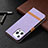 Cloth Case Stands Flip Cover for Apple iPhone 14 Pro Purple