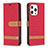 Cloth Case Stands Flip Cover for Apple iPhone 14 Pro Red