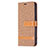 Cloth Case Stands Flip Cover for Apple iPhone 15 Brown