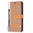 Cloth Case Stands Flip Cover for Apple iPhone 15 Brown