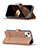 Cloth Case Stands Flip Cover for Apple iPhone 15 Brown