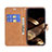 Cloth Case Stands Flip Cover for Apple iPhone 15 Brown