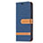 Cloth Case Stands Flip Cover for Apple iPhone 15 Navy Blue