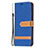 Cloth Case Stands Flip Cover for Apple iPhone 15 Plus Blue