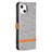 Cloth Case Stands Flip Cover for Apple iPhone 15 Plus Gray