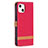 Cloth Case Stands Flip Cover for Apple iPhone 15 Plus Red