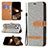 Cloth Case Stands Flip Cover for Apple iPhone 15 Pro Gray