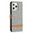 Cloth Case Stands Flip Cover for Apple iPhone 15 Pro Gray