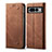 Cloth Case Stands Flip Cover for Google Pixel 7 Pro 5G Brown