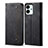 Cloth Case Stands Flip Cover for Huawei Honor 80 SE 5G Black